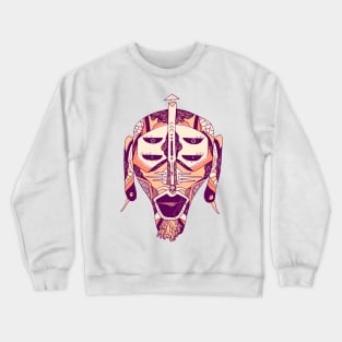 Peach African Mask No 11 Crewneck Sweatshirt